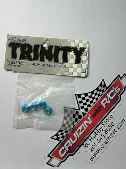 Trinity Part #TRI35025 Aluminum Wheel Locknuts for REVO BLUE