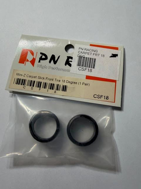 PN Racing Part #CSF18 Mini-Z Carpet Slick Front Tire 18 Degree