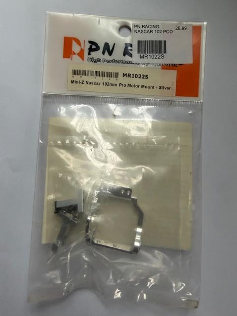 PN Racing Part #MR1022S Mini-Z Nascar 102mm Pro Motor Mount - Silver