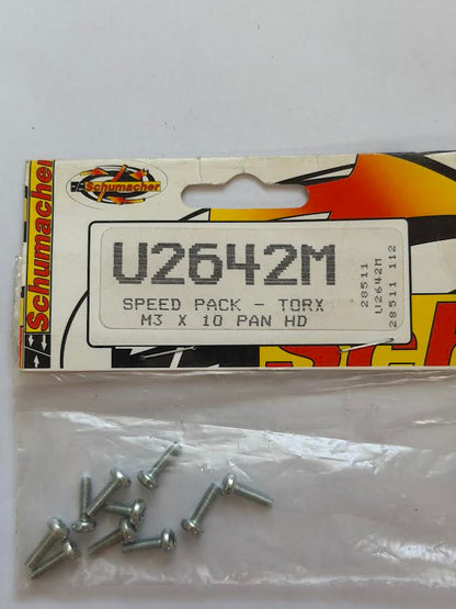 Schumacher Part #SCHU2642M Speed Pack - Torx M3 x 10mm Pan HD Screws (10ct)