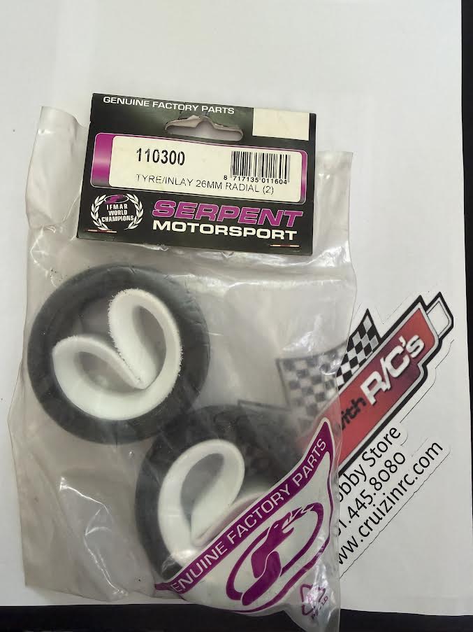 Serpent Part #110300 Tyre / Inlay 26mm Radial (2)