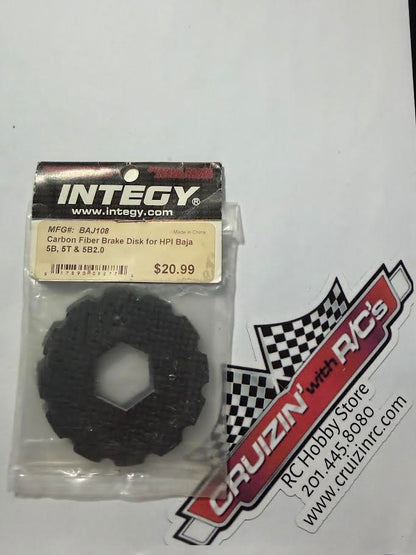 Integy Part #BAJ108 Carbon Fiber Brake Disk for HPI Baja 5B, 5T & 5B2.0