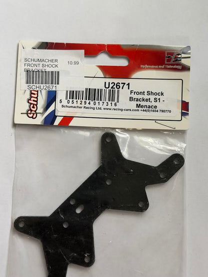 Schumacher Part #SCHU2671 Front Shock Bracket; S1 - Menace