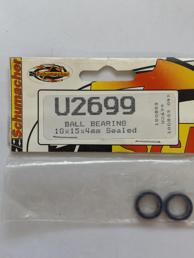 Schumacher Part #SCHU2699 Ball Bearing 10 x 15 x 4mm Sealed Blue