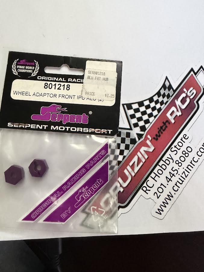Serpent Part #SER801218 IPU Aluminum Front Wheel Adapter (2) Purple