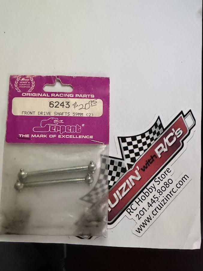 Serpent Part #SER6243 59mm Front Drive Shafts (2-pack)