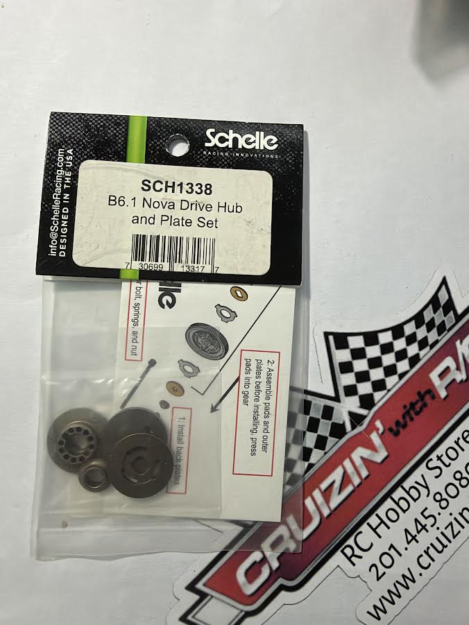 Schelle Racing Part #SCH1338 B6.2 Nova Drive Hub & Plate Set