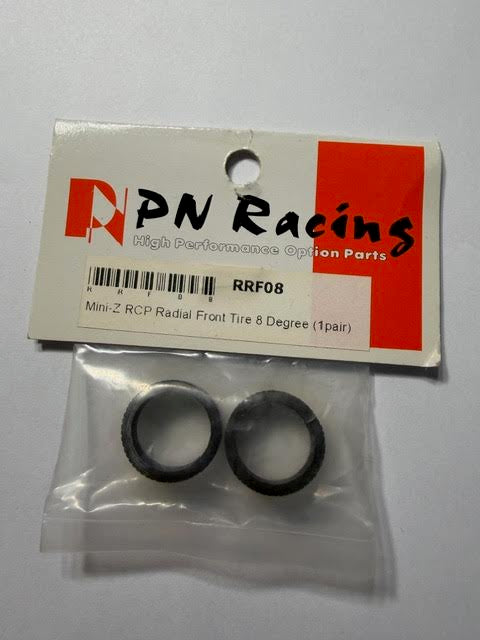 PN Racing Part #RRF08 Mini-Z RCP Radial Front Tire 8 Degree