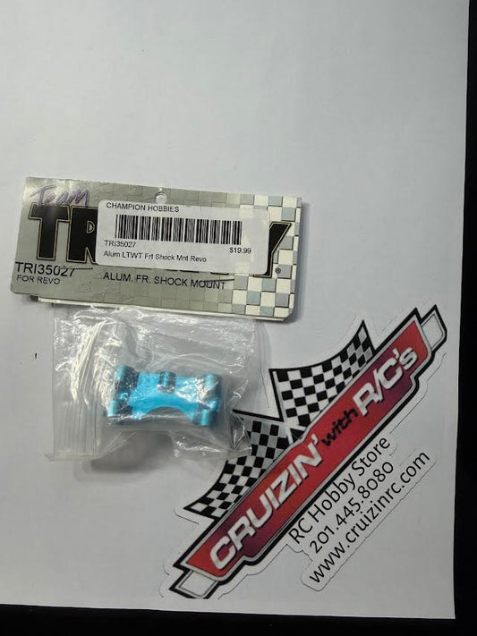Trinity Part #TRI35027 Aluminum Front Shock Mount (Blue) for Traxxas REVO
