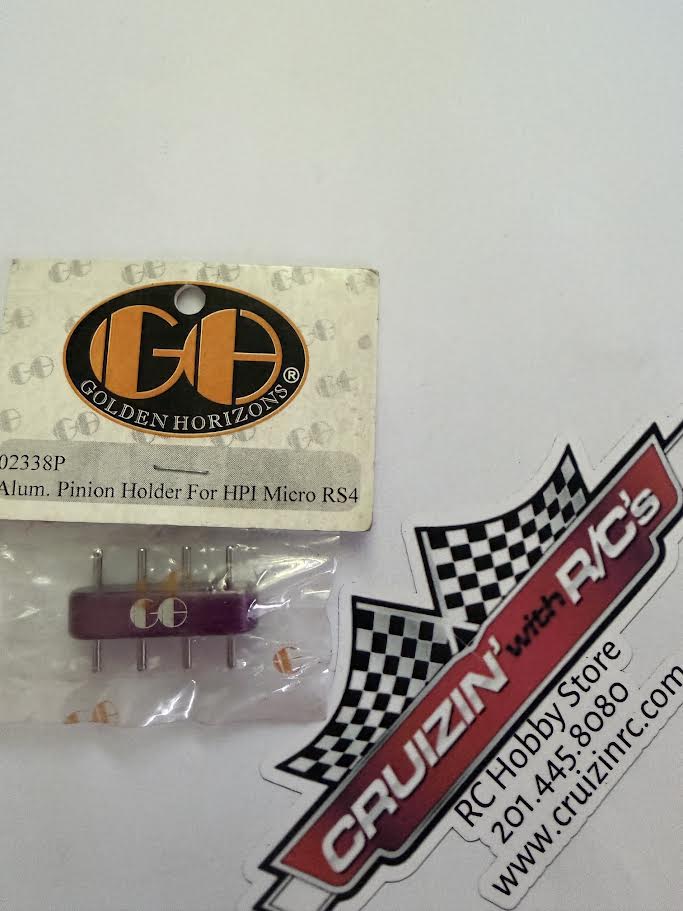 GH Golden Horizons Part #GH02338P Aluminum Pinion Holder for HPI Micro RS4 Purple