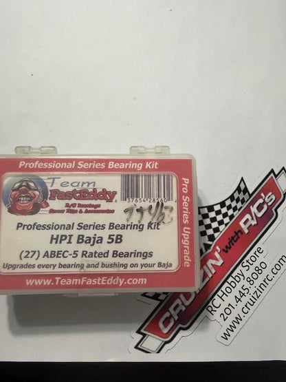 Team Fast Eddy Part #TT493 Professional Series Bearing Kit HPI Baja 5b (27) ABEC-5 Rated Bearings