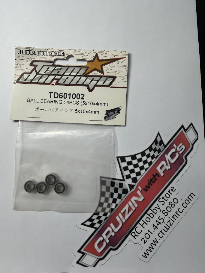 Team Durango Part #TD601002 Ball Bearing: 4pcs (5x10x4mm) - discontinued