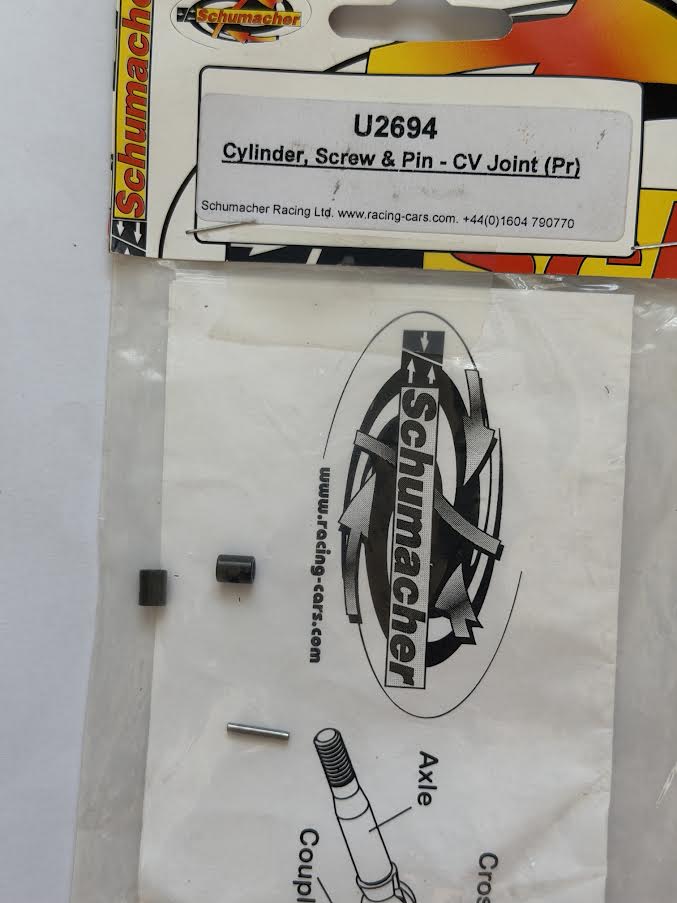 Schumacher Part #SCHU2694 Cylinder; Screw and Pin - CV Joint (pair)