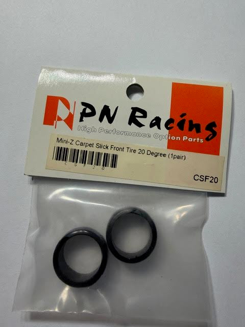 PN Racing Part #CSF20 Mini-Z Carpet Slick Front Tire 20 Degree