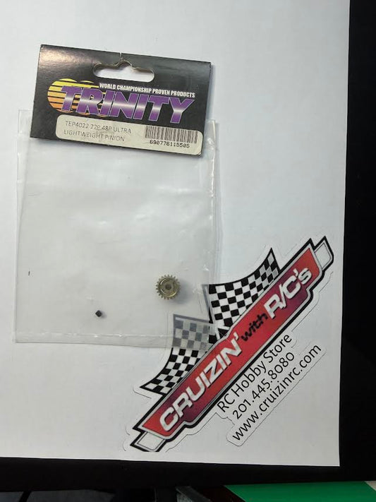 Trinity Part #TEP4022 48P Ultra Light Weight Aluminum Pinion Gear (3.17mm Bore) (22T)