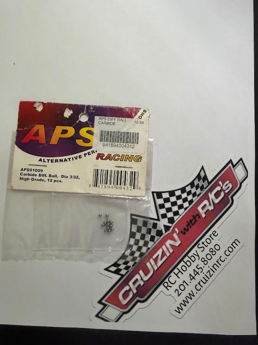 APS Racing Part #APS91009 Carbide Diff. Balls, Dia 3/32, High Grade, 12pcs