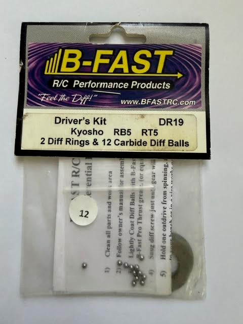 B-Fast Part #BF-DR19 Driver's Kit Kyosho RB5 RT5