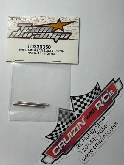 Team Durango Part #TD330350 Hinge Pin: Rear Suspension Inner (41mm 2pcs) - discontinued
