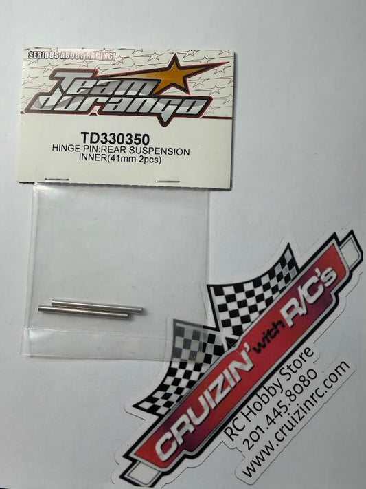 Team Durango Part #TD330350 Hinge Pin: Rear Suspension Inner (41mm 2pcs) - discontinued