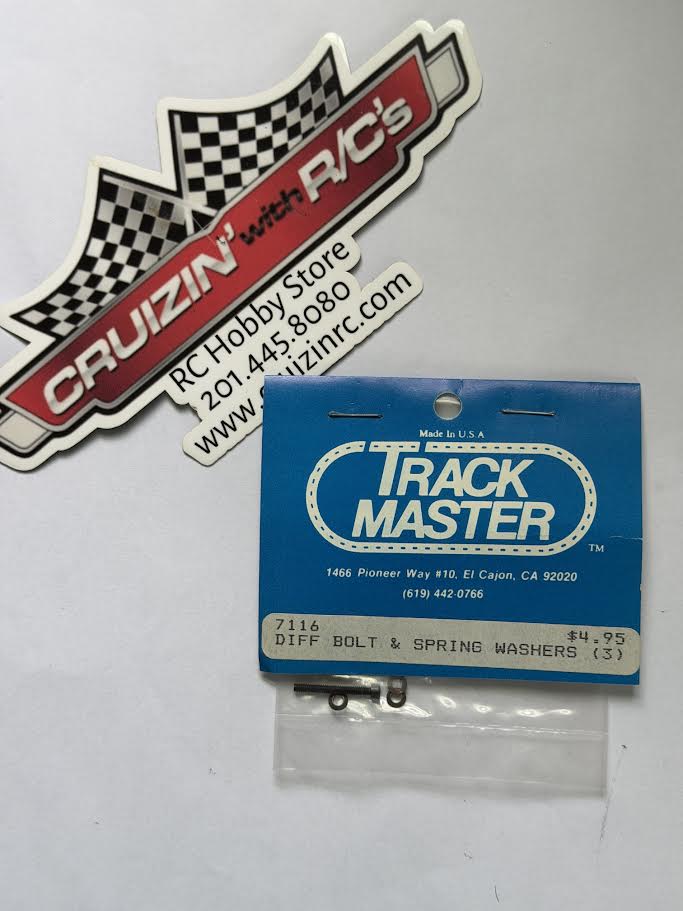Track Master Part #TRM-7116 Diff Bolt & Spring Washers (3) NIB - vintage
