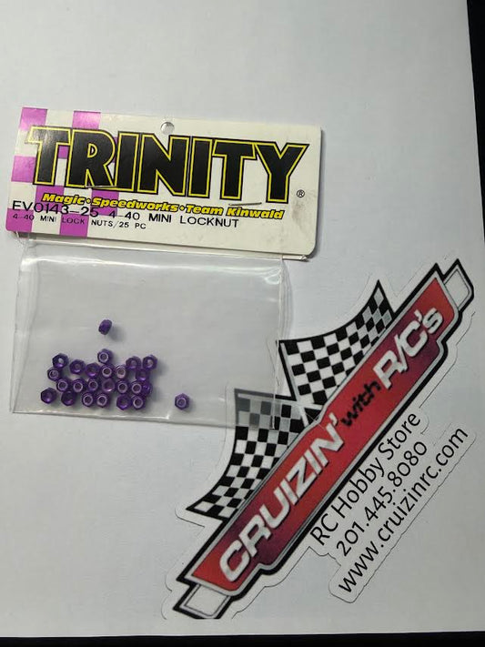Trinity Part #EV0143-25 4-40 Mini Lock Nuts PURPLE