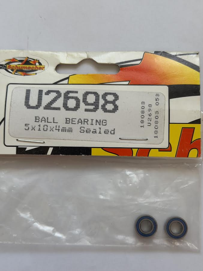 Schumacher Part #SCHU2698 Ball Bearing - 5x10x4 BLUE Seal (pair)