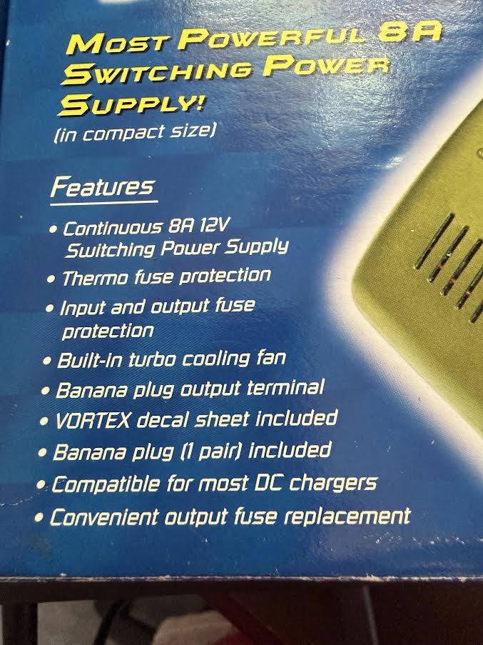 Vortex Part #VTX1002 8A SPS (8A Switching Power Supply) - vintage