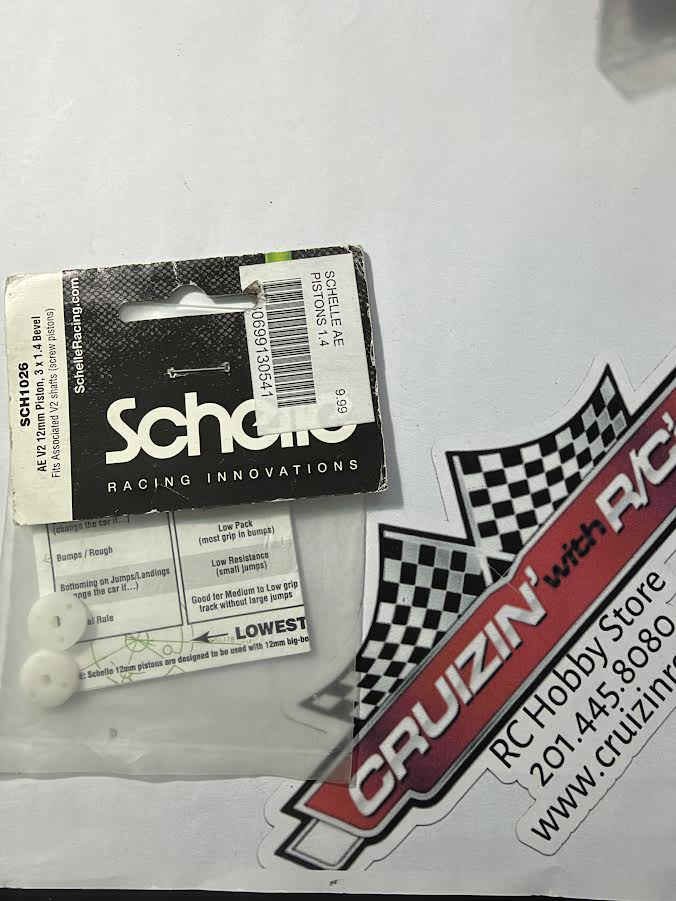 Schelle Racing Part #SCH1026 AE V2 12mm Piston, 3 x 1.4 Bevel