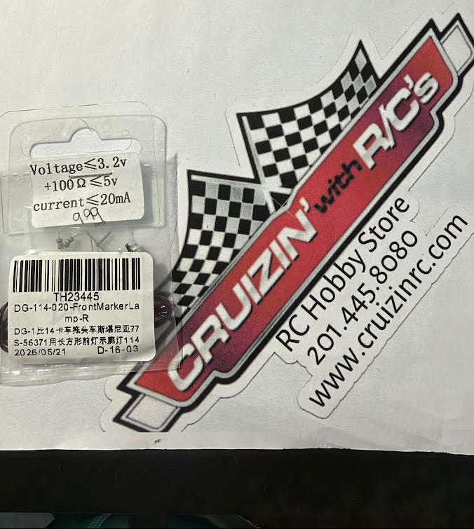 Degree RC Part #TH23445 Cabin Front Marker Lamp for 1/14 RC Tractor Truck 770S 56371 RC Truck