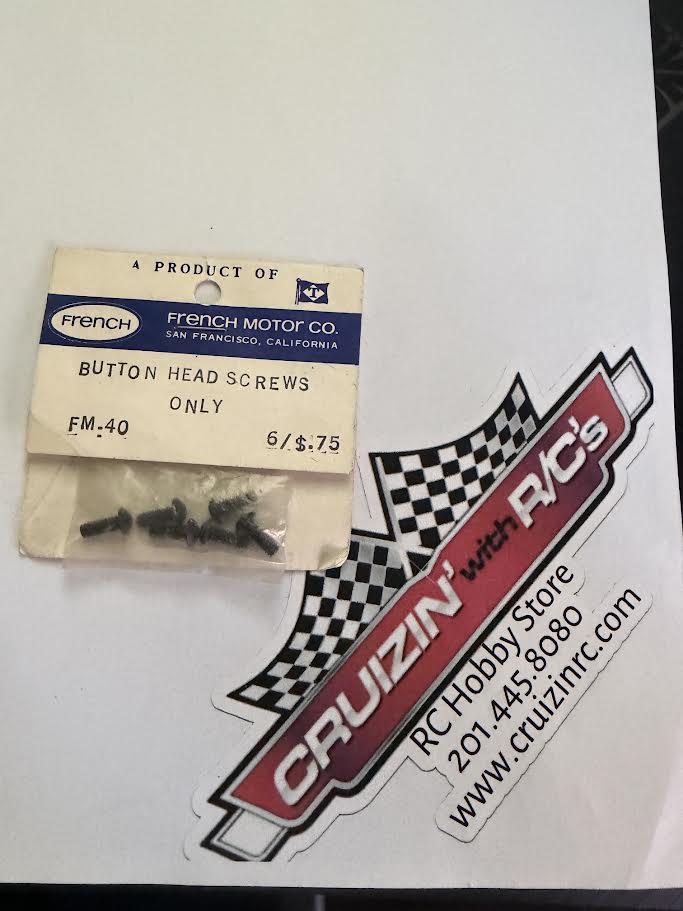 French Motor Part #FM-40 Button Head Screws (6ct)