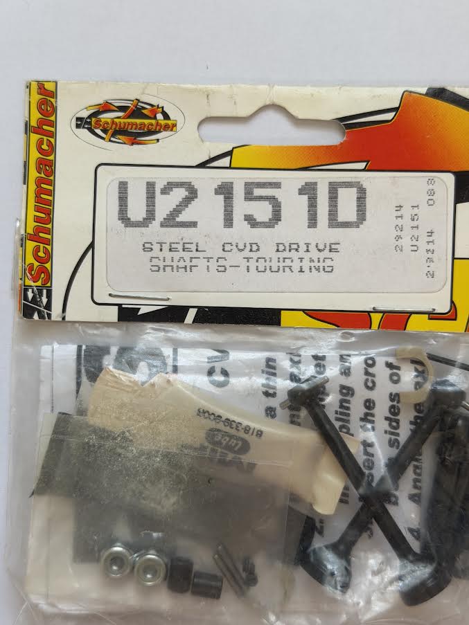 Schumacher Part #SCHU2151D Steel CVD Drive Shafts - Touring