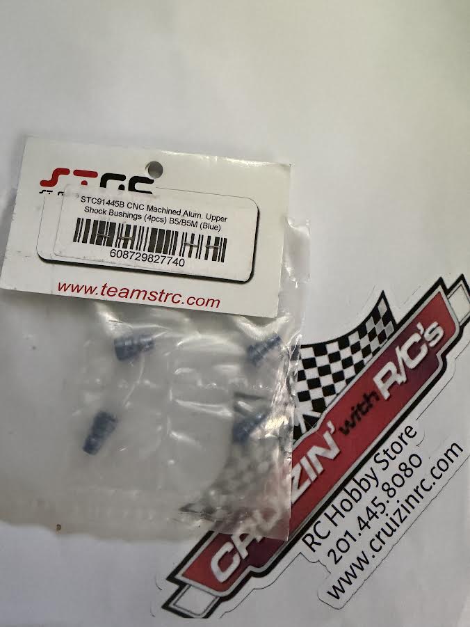 STRC Part #STC91445B CNC Machined Aluminum Upper Shock Bushing (4pcs) B5/B5M BLUE