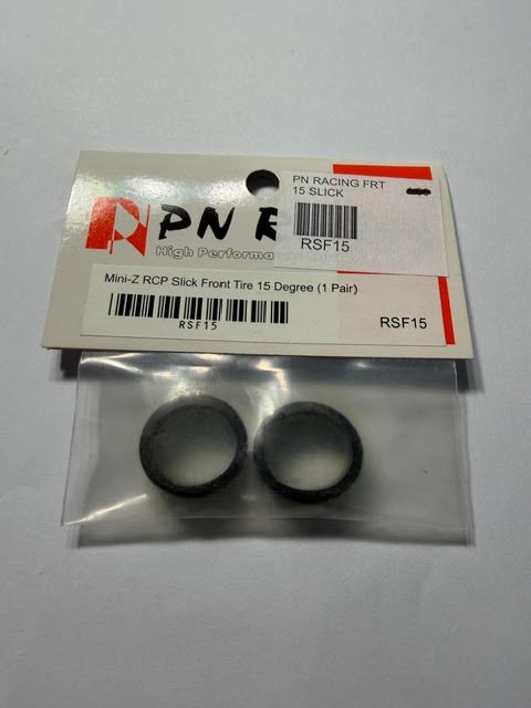 PN Racing Part #RSF15 Mini-Z RCP Slick Front Tire 15 Degree (1 Pair)