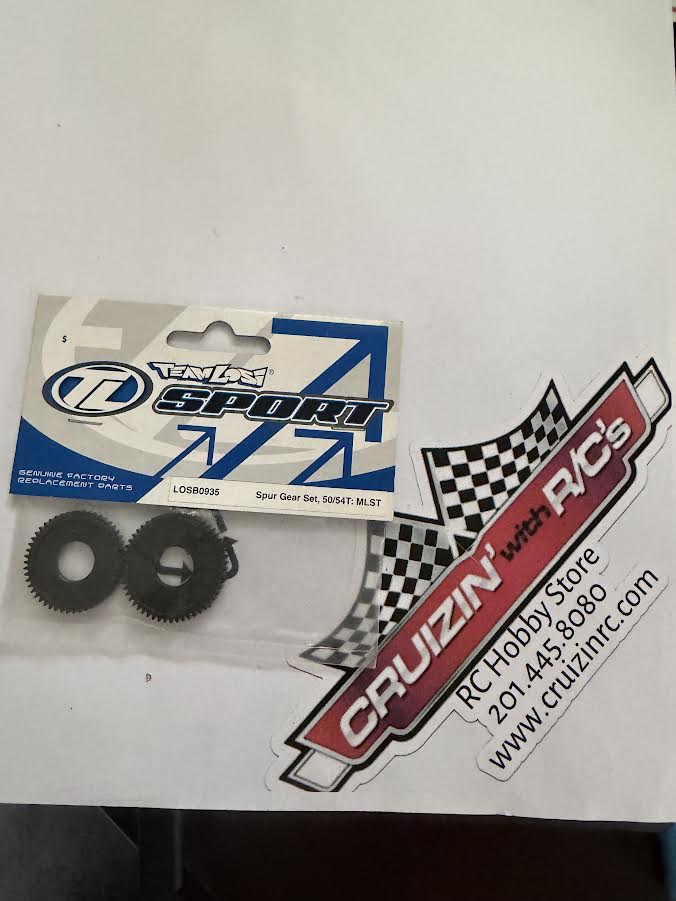 Team Losi Part #LOSB0935 Spur Gear Set, 50T/54T (MLST/2) Black