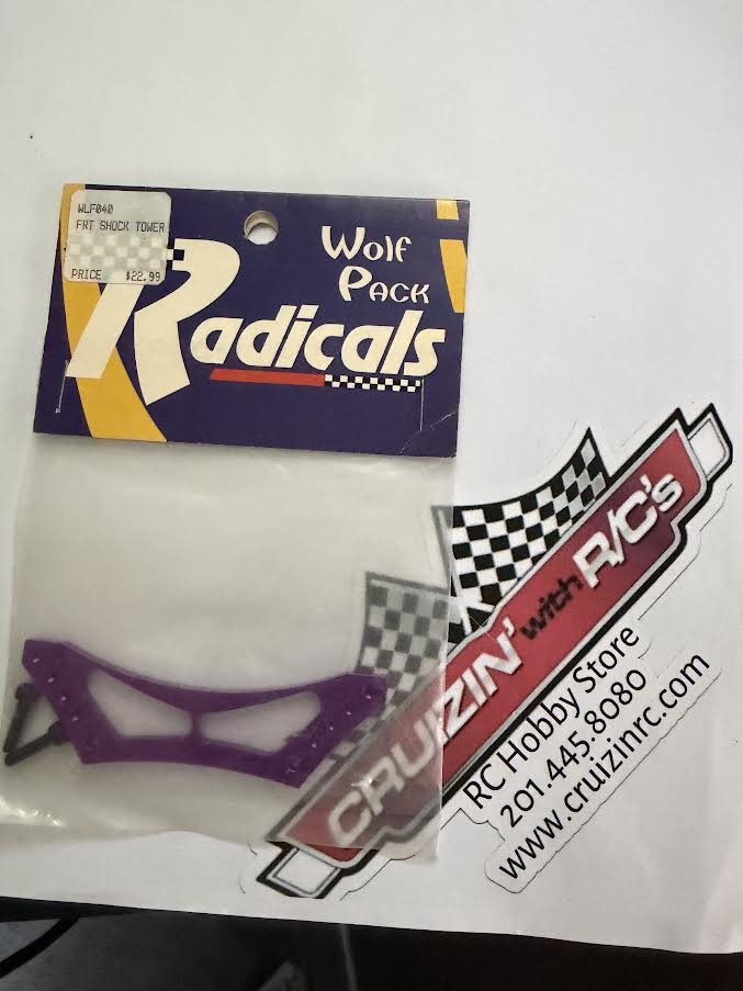 Wolf Pack Radicals Part #WLF040 Impulse Front Shock Tower, Purple VINTAGE