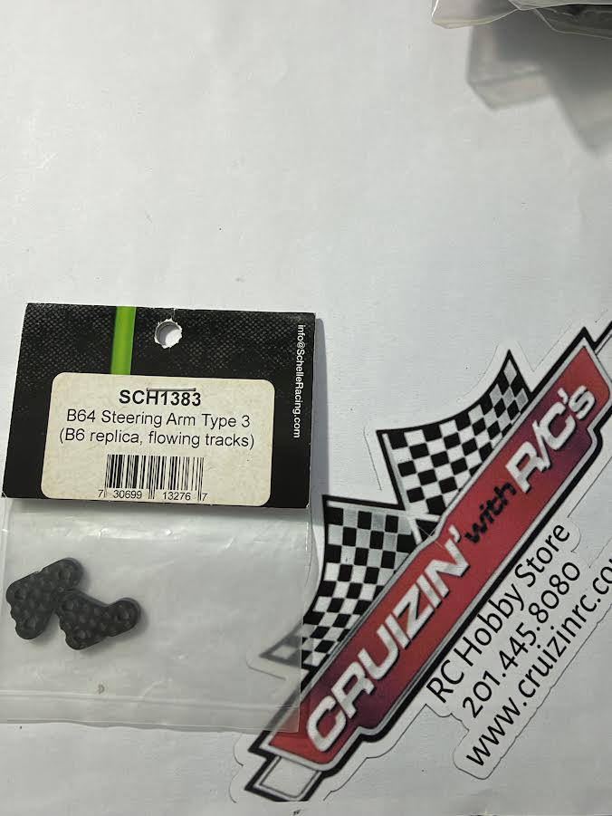 Schelle Racing Part #SCH1383 B64 Steering Arm Type 3 (B6 Replica, Flowing Tracks)