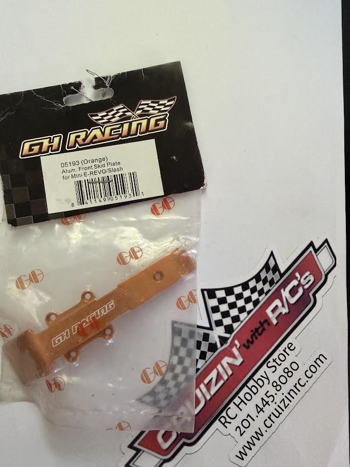 GH Golden Horizons Part #GH05193 Aluminum Front Skid Plate for Mini E-REVCO/Slash Orange