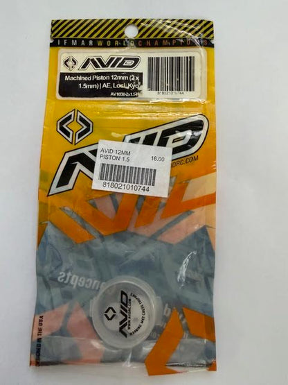 AVID Part #AV1030-2x1.5-F Machined Piston 12mm (2x1.5mm) / AE, Losi, Kyosho