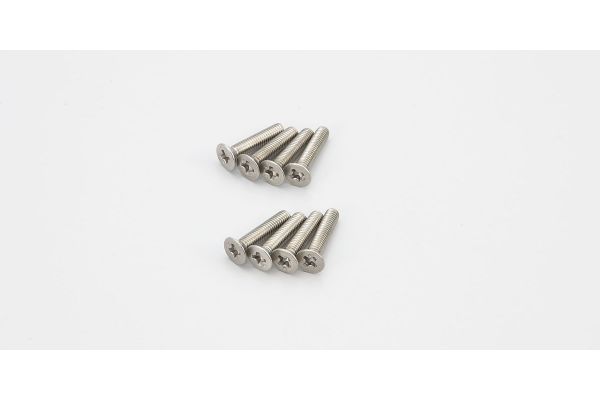 Kyosho Part #1-S33015T Flat Head Screw (Titanium/M3x15/8pcs)