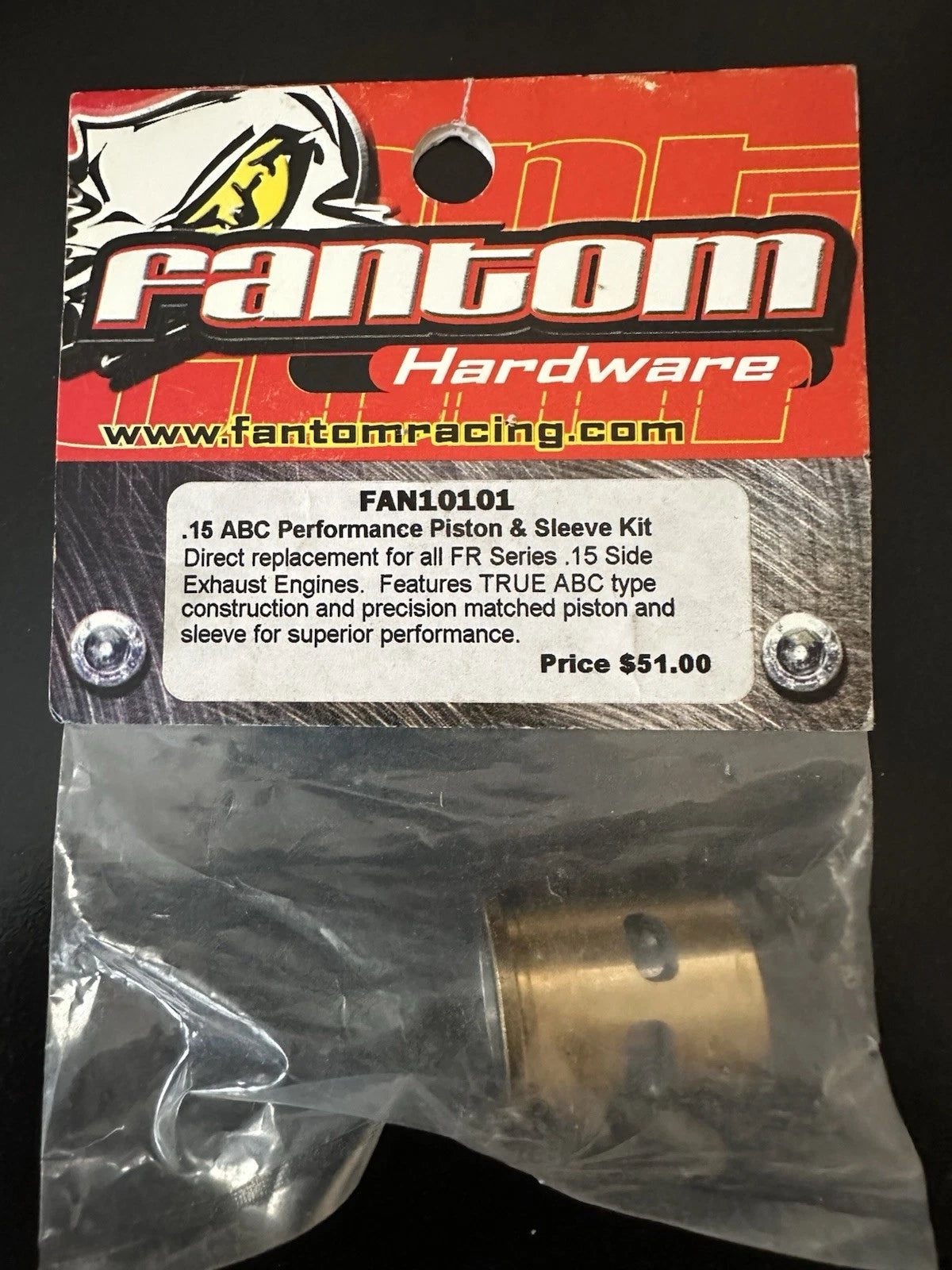 Fantom Hardware Part #F10101 .15 ABC Performance Piston & Sleeve Kit