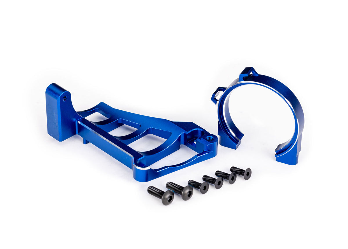 Traxxas Blue Aluminum Front and Rear Motor Mounts