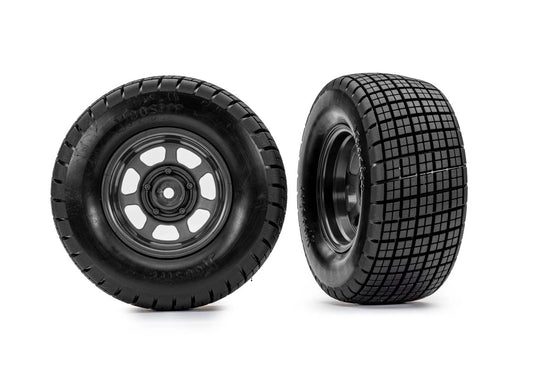 Traxxas Dirt Oval Hoosier Tires & Wheels 2WD Front