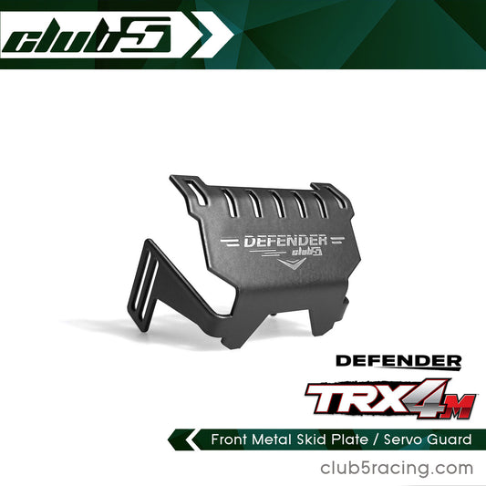 Club 5 Racing Part #C-TRX4-115 Front Anodized Aluminum Skid Plate / Servo Guard for Traxxas TRX-4M D110 Defender