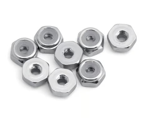 Kyosho Part #MZW128S 2mm Aluminum Ny-Lock Nuts (Silver) (8)