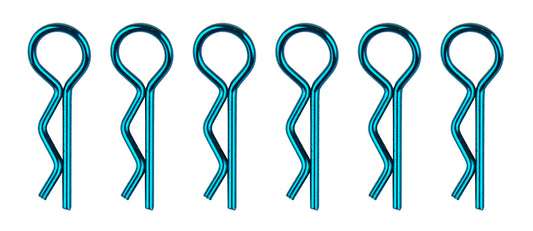 Body Clips, metallic blue, short
