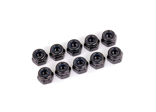 Traxxas 4 mm Black Nylon Lock Nuts (10)