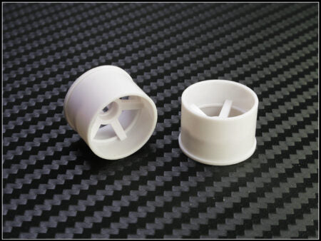 PN Racing Mini-Z 2WD Machine Cut 5 Spoke Rear Wheel R14mm White Part #205WR14