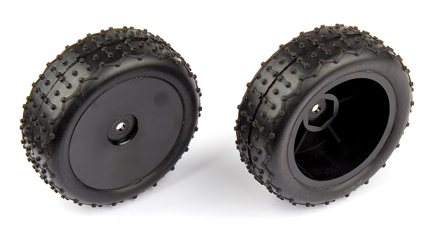 Front Narrow Mini Pin Tires, mounted