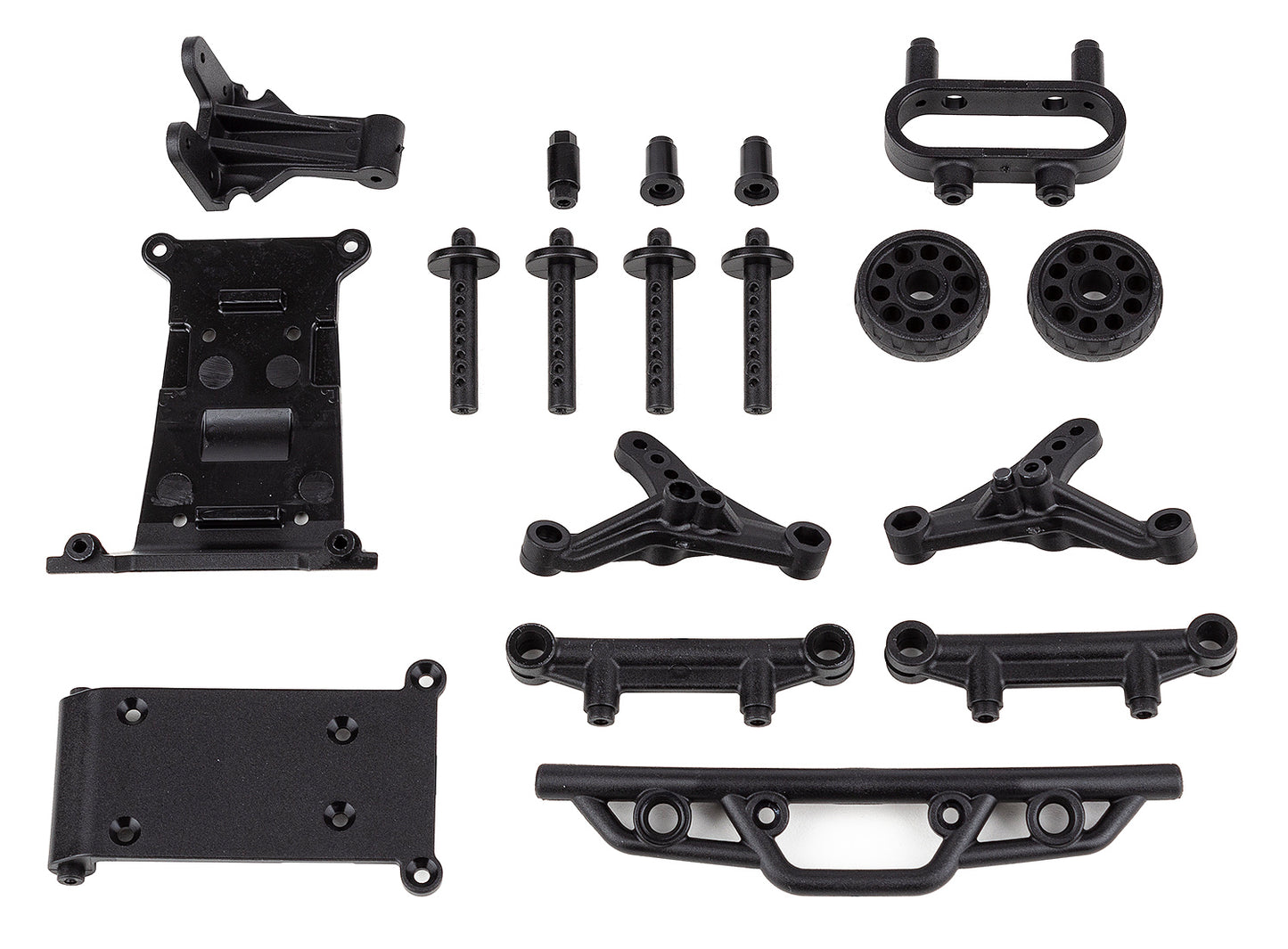 Reflex 14MT Bumper, Wheelie Bar, Body Mount Set