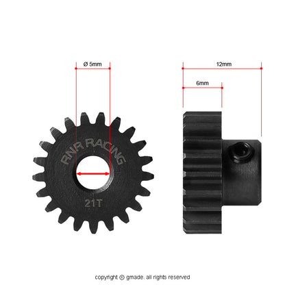 Gmade Part #GM82421 Hardened Steel Pinion Gear 21T 32Pitch 5mm Shaft